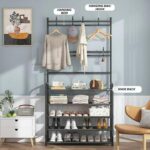 5 LAYER SHOE RACK WITH COAT HANGER - Image 3