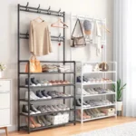 5 LAYER SHOE RACK WITH COAT HANGER