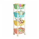 KIDS 4 LAYER MULTY COLOUR STORAGE TROLLY
