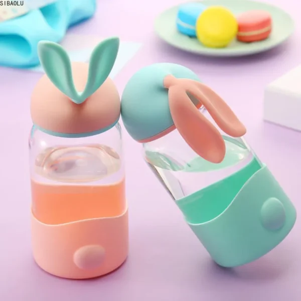 BUNNY GLASS WATER BOTTLE