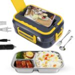 3 GRID PLATE HEATING ELECTRIC LUNCH BOX - Image 2