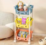 KIDS 3 LAYER MULTY COLOUR STORAGE TROLLY - Image 3