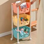 KIDS 3 LAYER MULTY COLOUR STORAGE TROLLY - Image 4