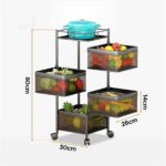 4 LAYER KITCHEN STORAGE SQUARE RACK