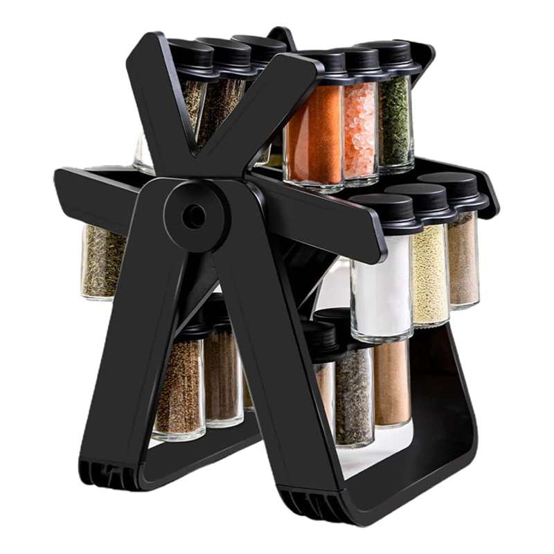 18 Pieces Spice Rack Rotating