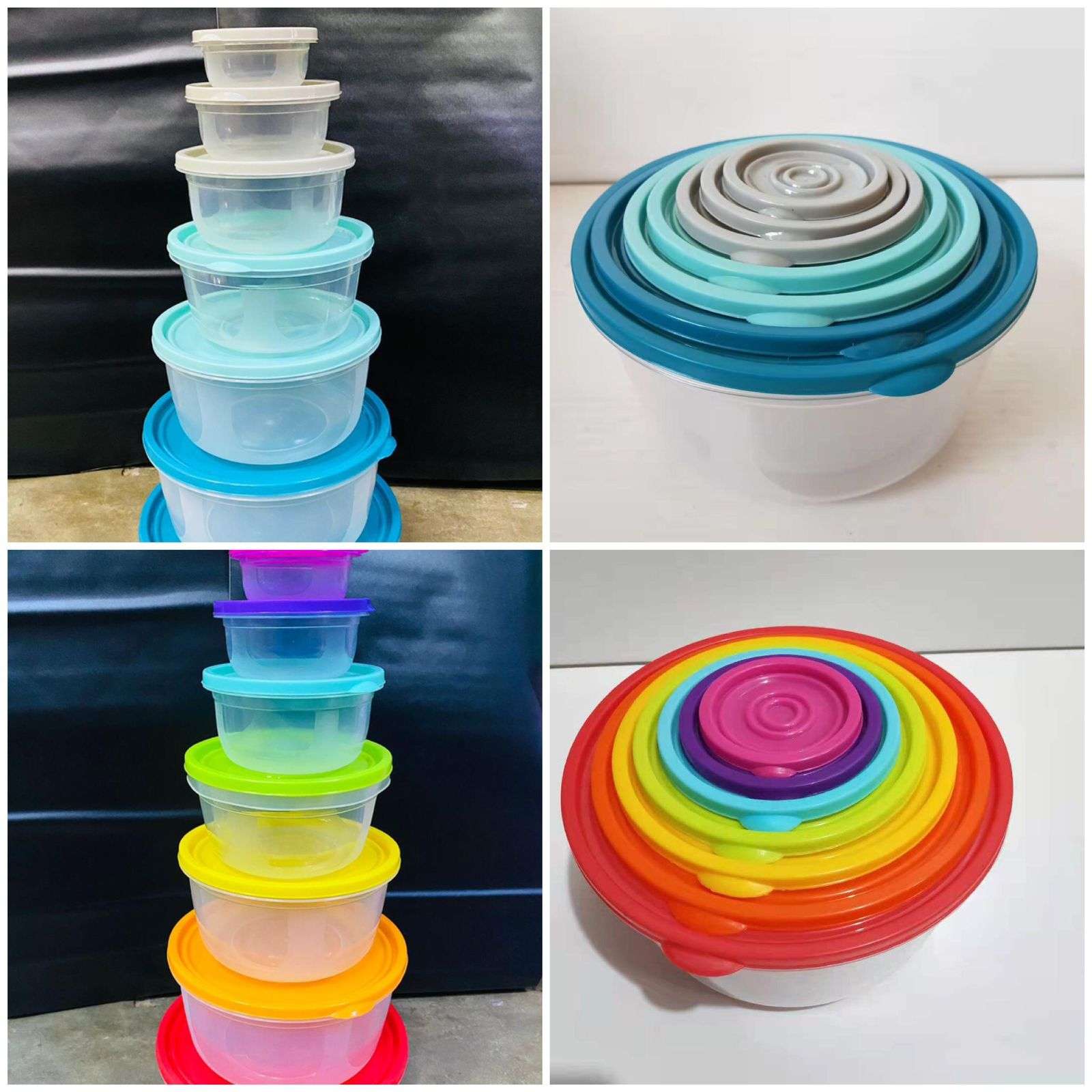 7 PCS PLASTIC ROUND BUCKET