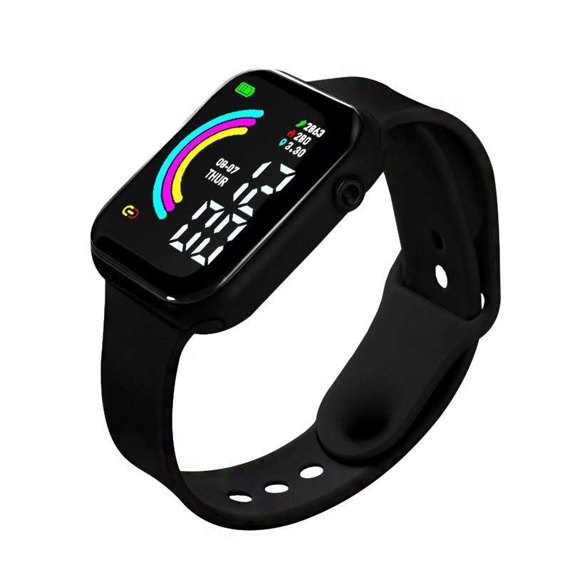 RAINBOW LED DIGITAL WATCH (BLACK)