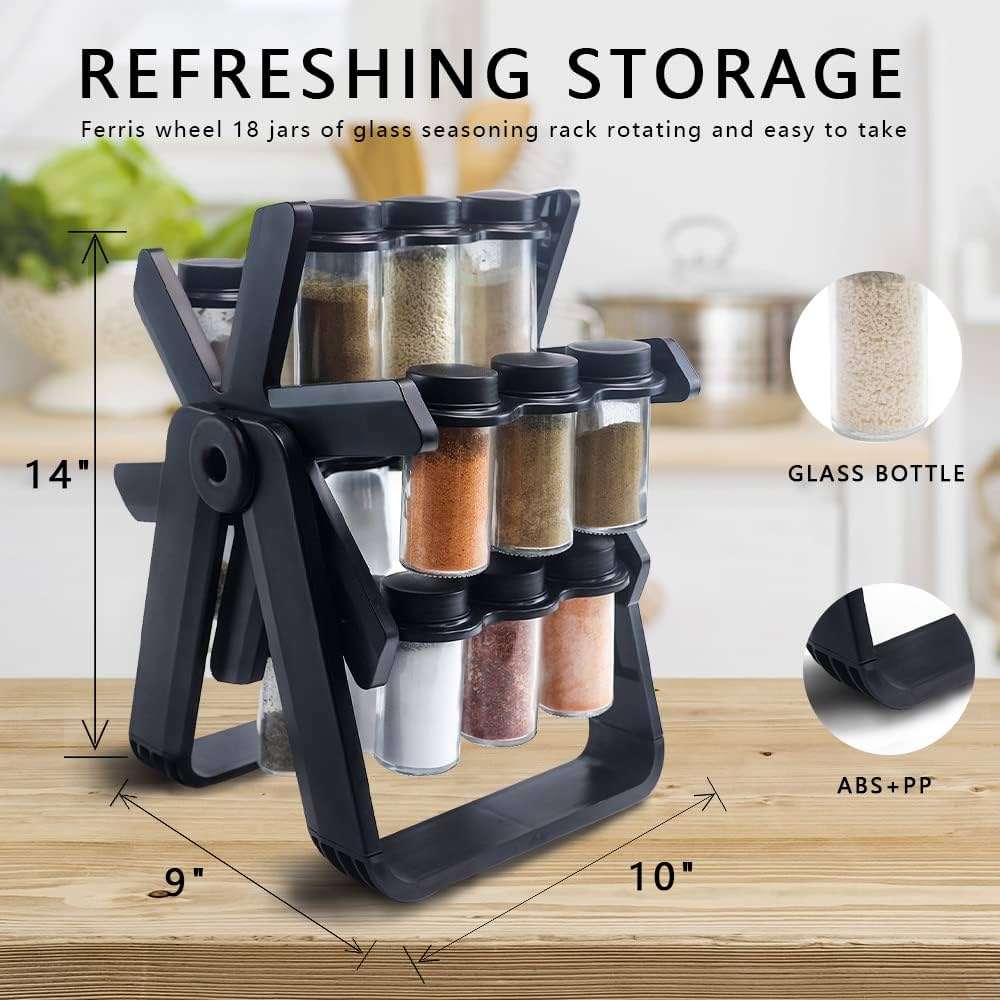 18 Pieces Spice Rack Rotating - Image 2