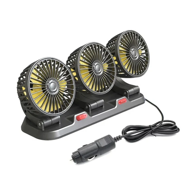 360 ADJUSTABLE 3 HEAD CAR ELECTRIC FAN