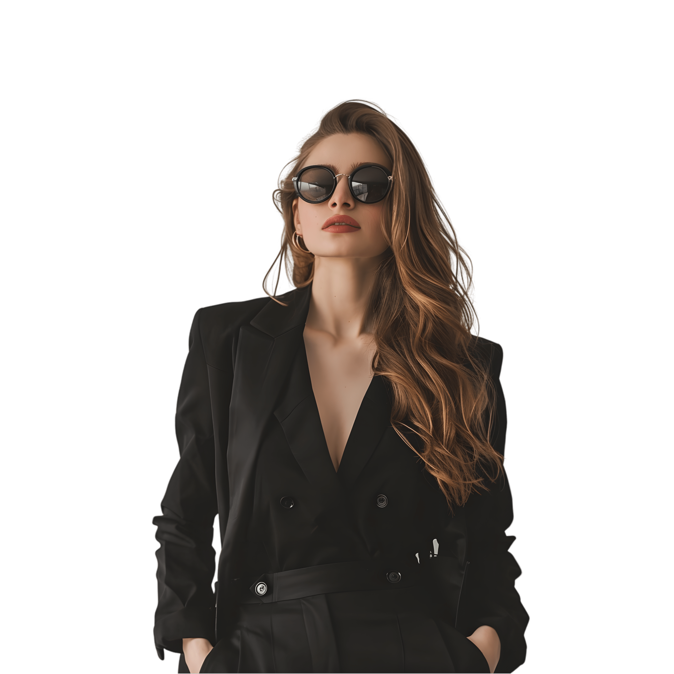 —Pngtree—fasion women black dress retro_20687316