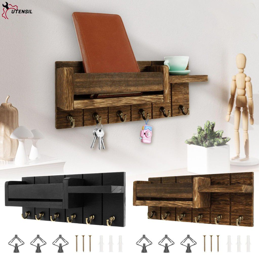 WALL MOUNTED WOOD KEY HOLDER NZ651 - Image 2