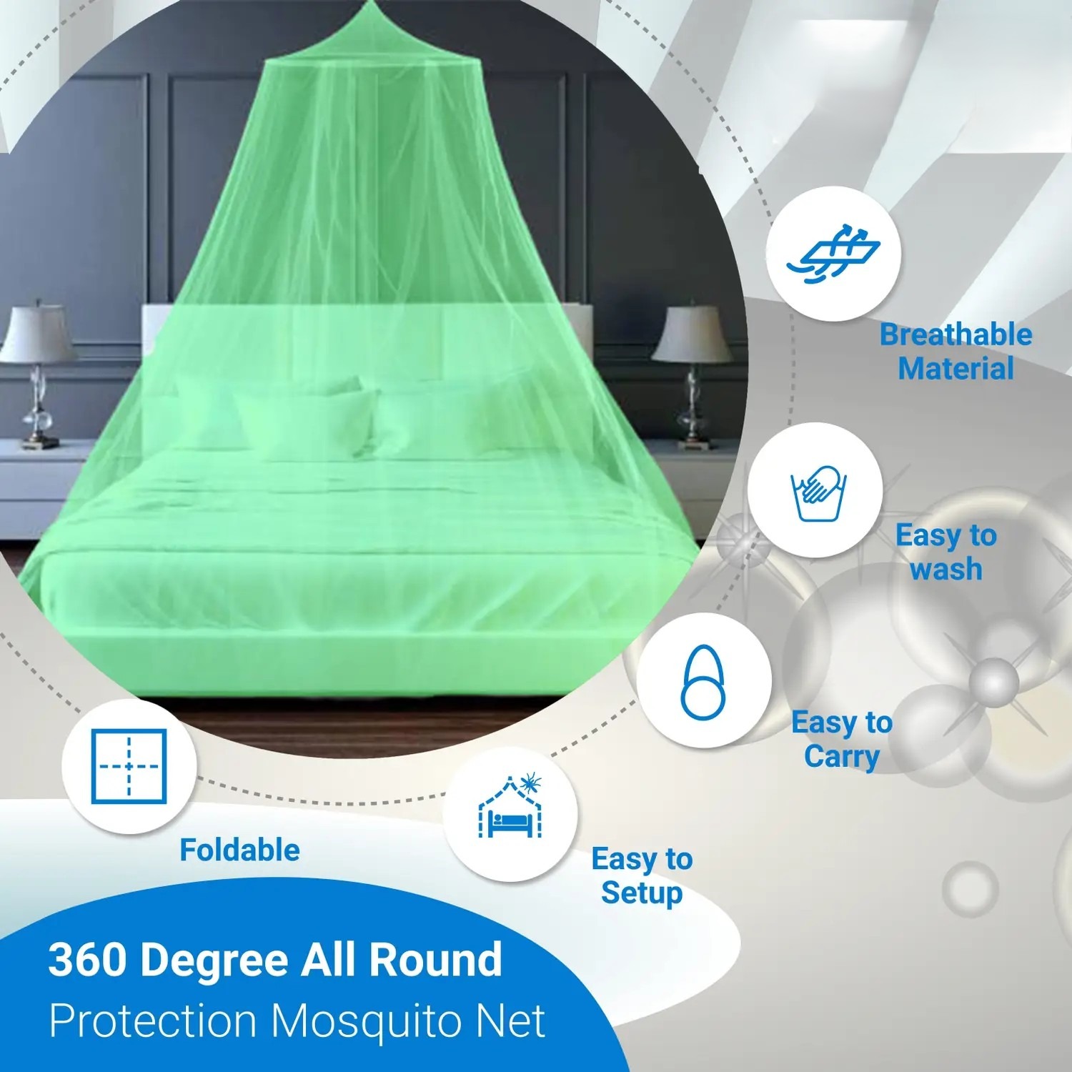 MOSQUITO NET DOUBLE BED 6x4