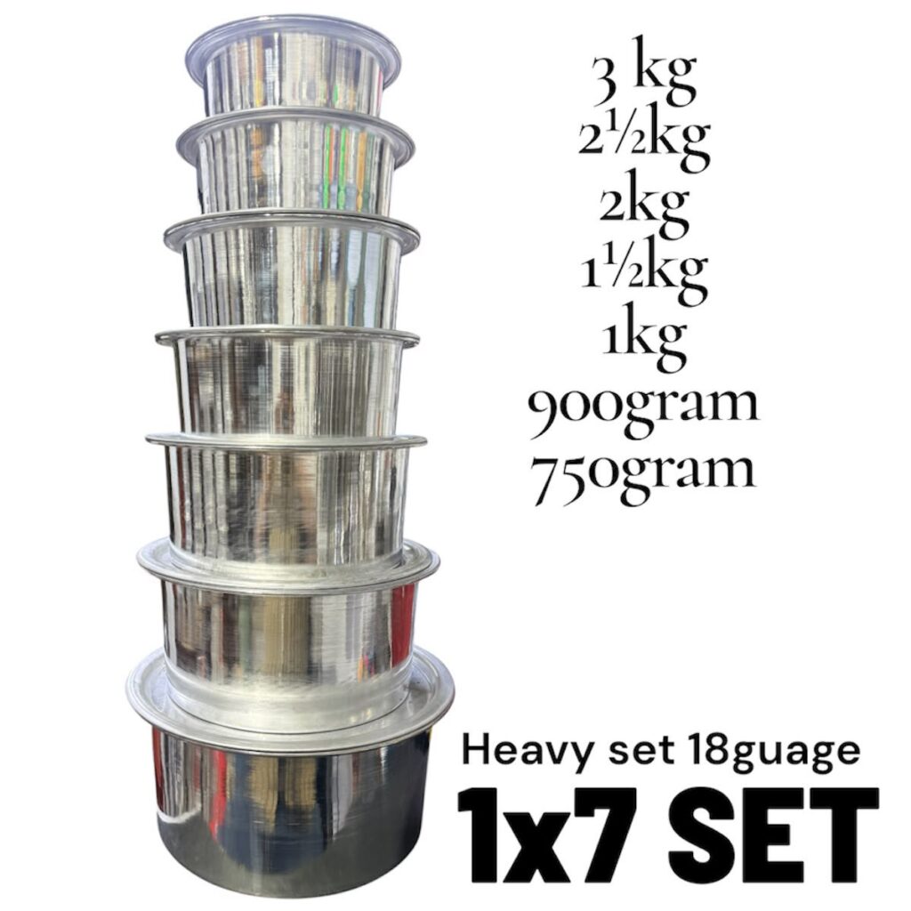 7 IN 1 18 GUAGE HEAVY COOKWARE SET
